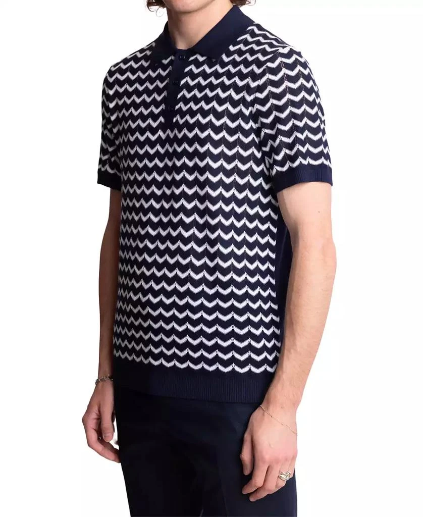 Paisley & Gray Men's Slim Fit Short Sleeve Chevron Polo Shirt 2