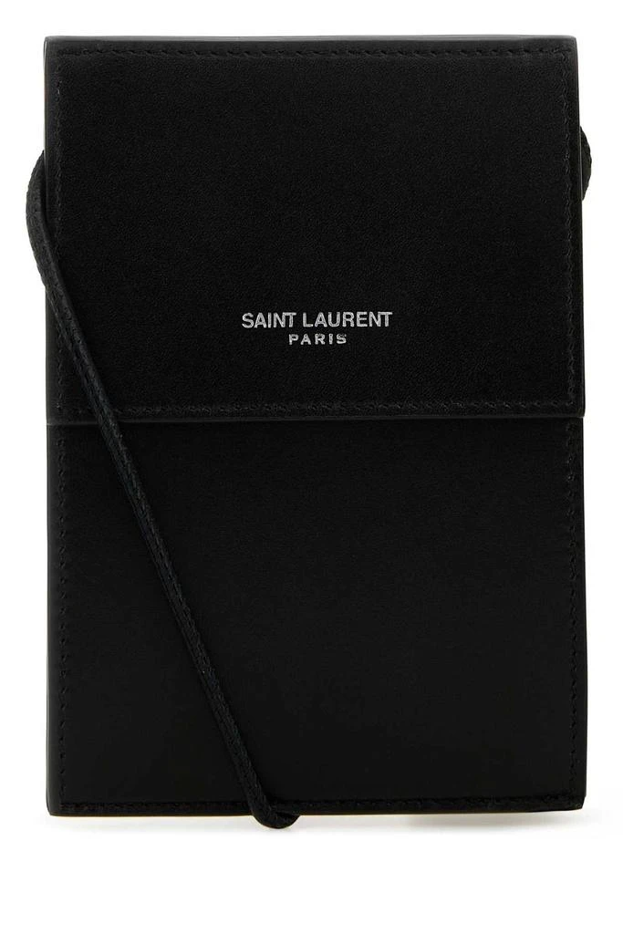 Yves Saint Laurent Saint Laurent Logo Printed Foldover Top Shoulder Bag 1