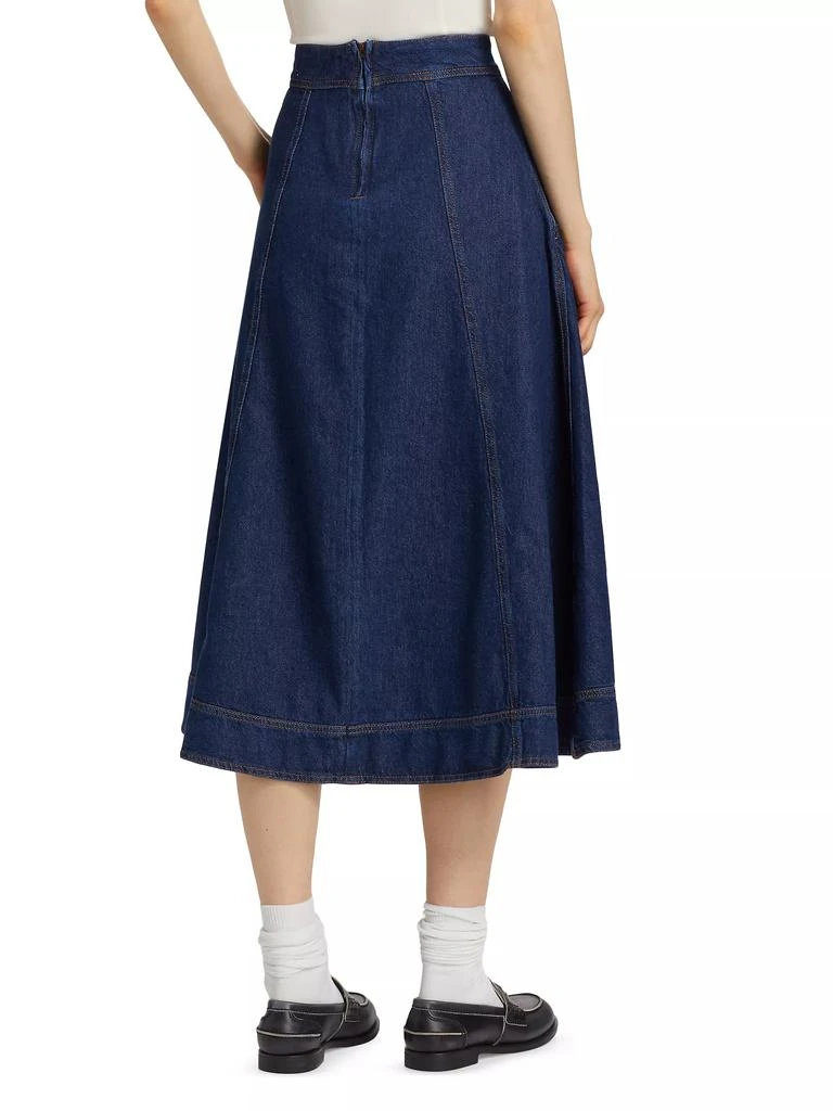 Reformation Delilah Denim Midi-Skirt 5