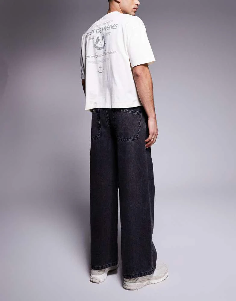 ASOS ASOS DESIGN super baggy jeans in washed black 2