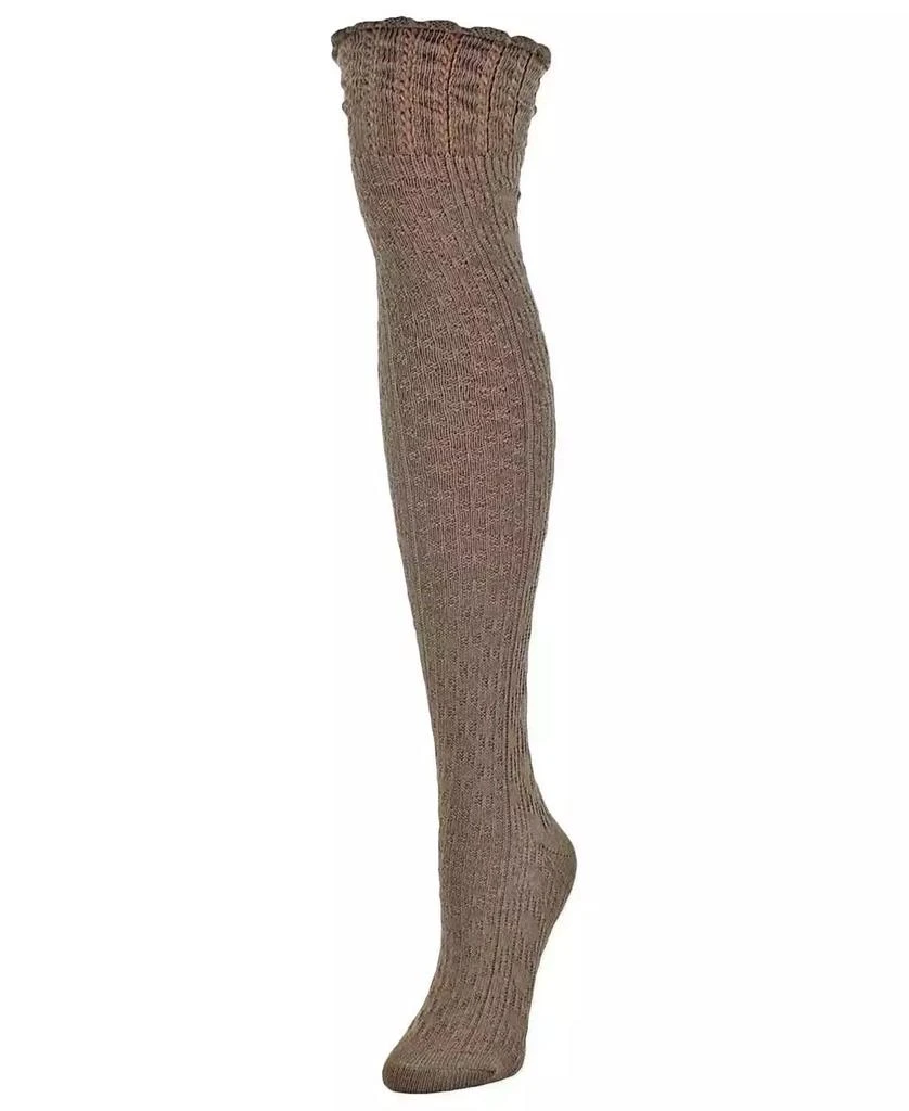 Memoi Women's Honeycomb Bee Over The Knee Socks 1