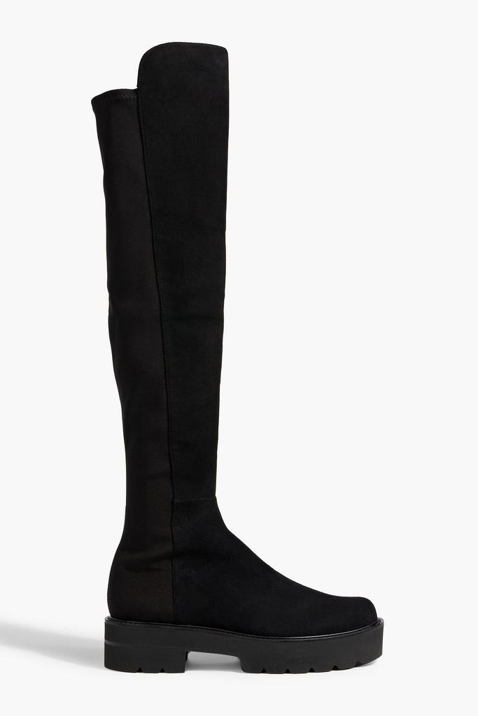 Stuart Weitzman Microstretch and suede over-the-knee boots