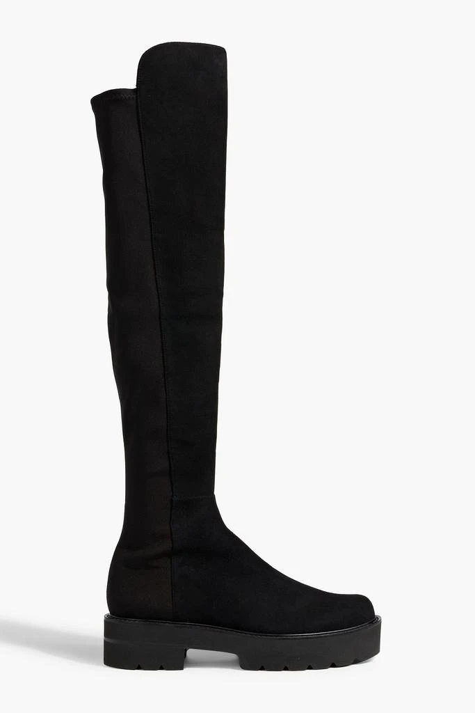Stuart Weitzman Microstretch and suede over-the-knee boots 1