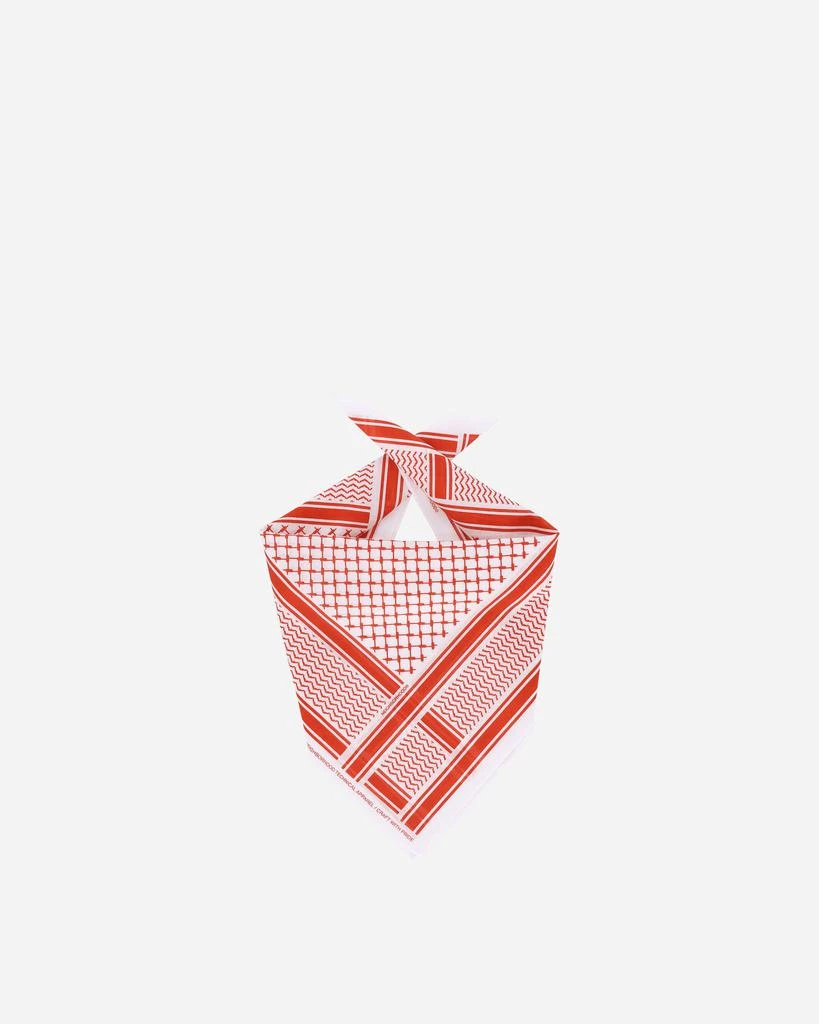 NEIGHBORHOOD Shemagh Pattern Bandana White / Red 1