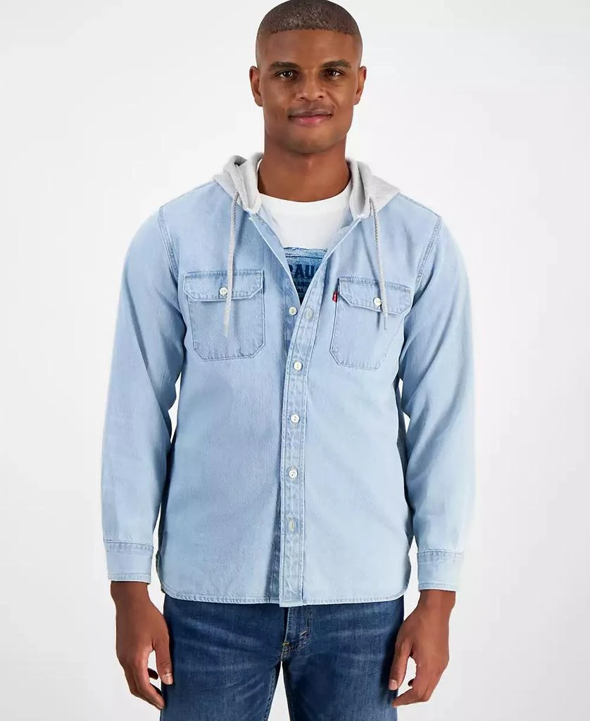 Levi's Men's Relaxed-Fit Hooded Denim Shirt Jacket 1