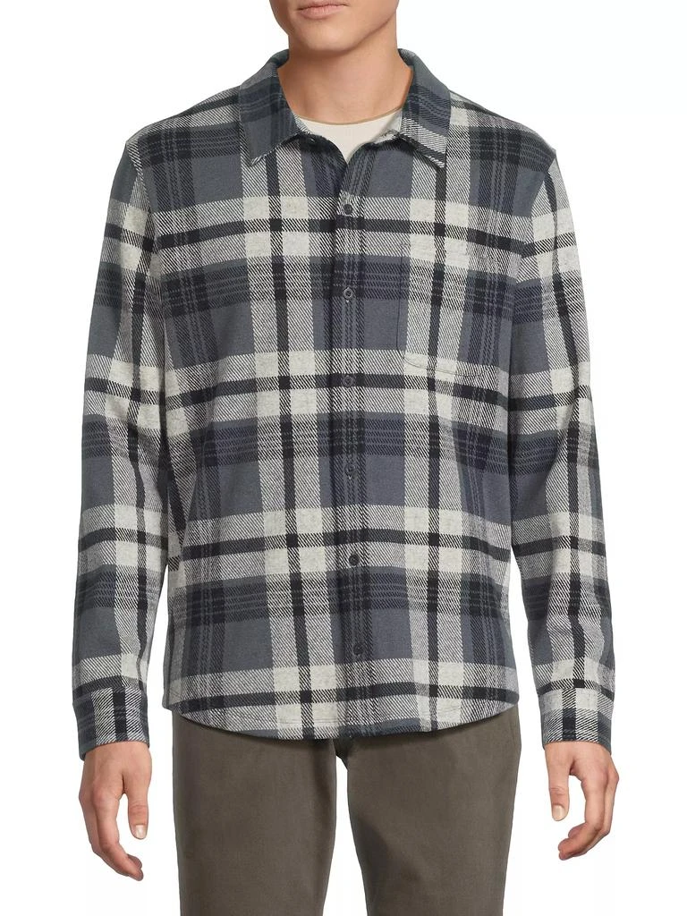 Vince Plaid Knit Shirt Jacket 3