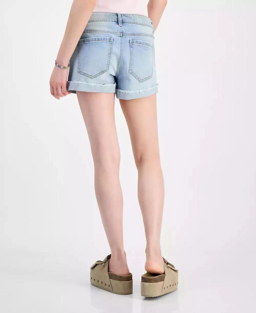 Celebrity Pink Juniors' Mid-Rise Fringe-Cuff Shorts 4