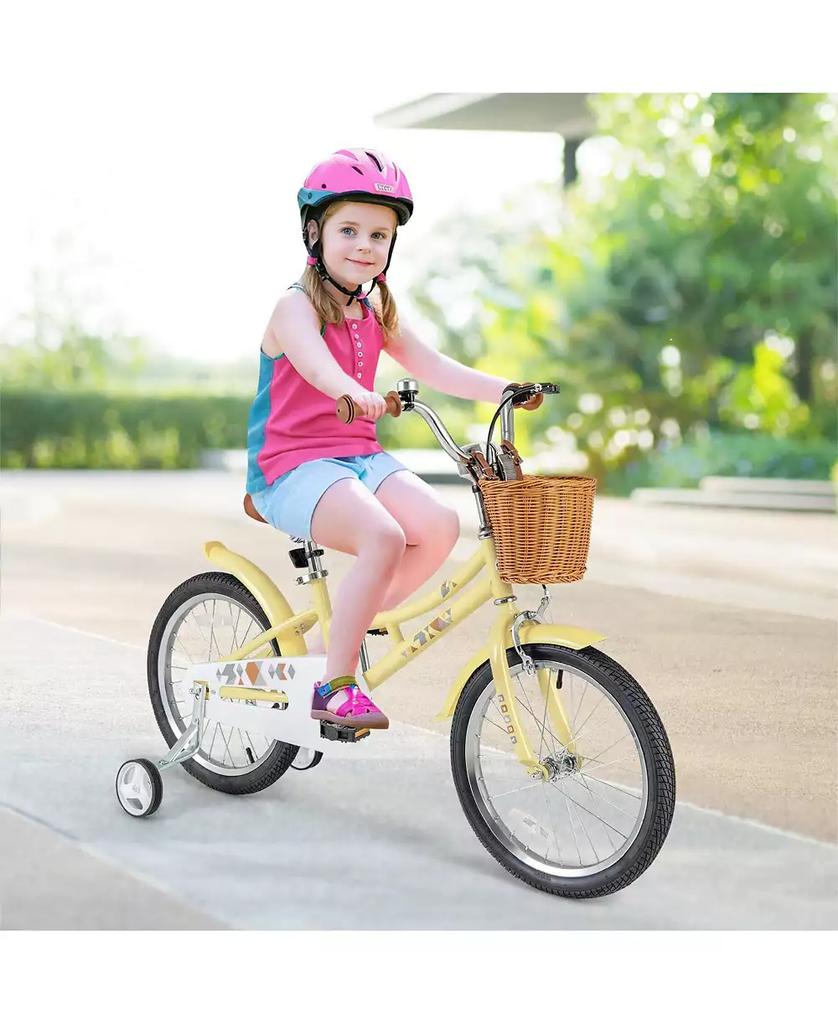 HONGGE 18 Inch Kids Bike Adjustable Bicycle with Reflectors and Bell for Children 4-8 Years Old-18 inches