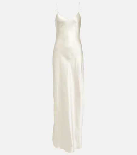 Nili Lotan Cami silk satin maxi dress 1