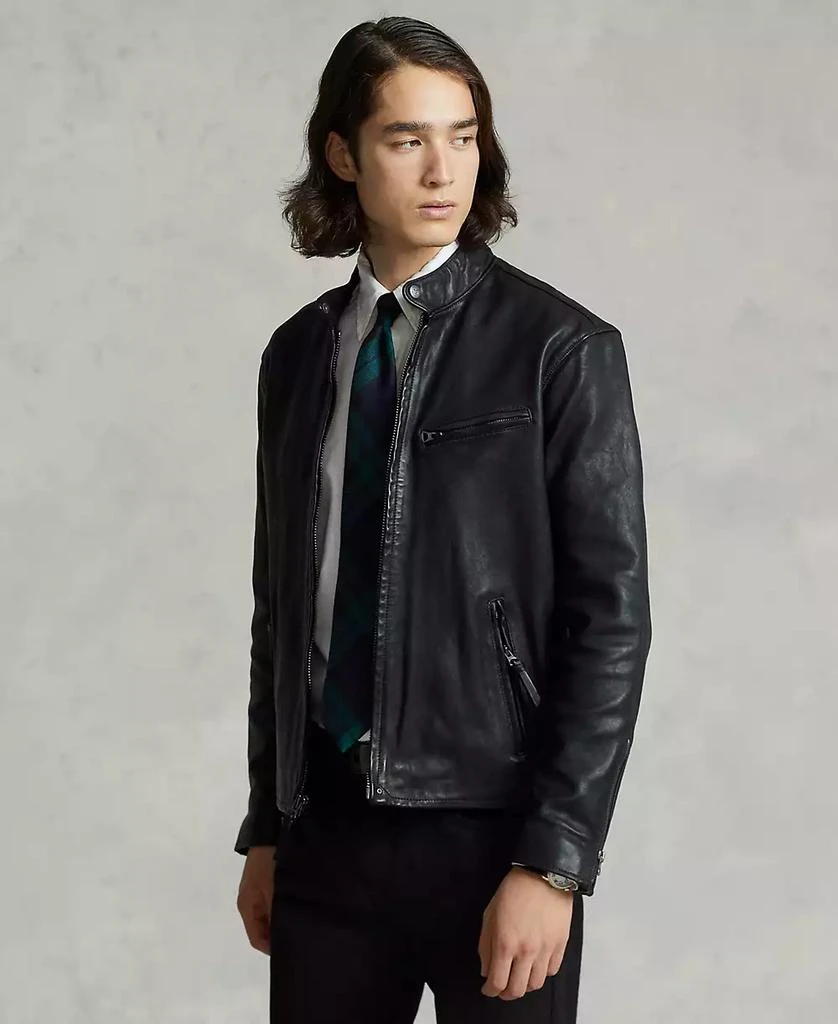Ralph Lauren Men's Café Racer Leather Jacket 1