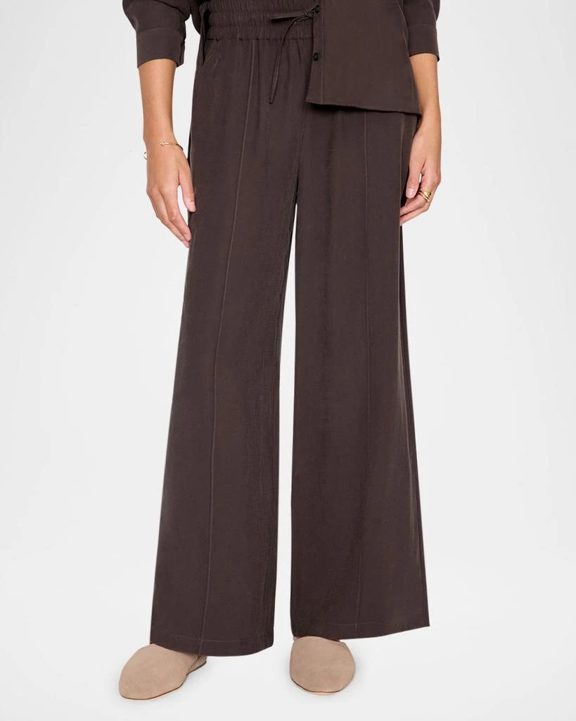 Brochu Walker Aaron Wide-Leg Pintuck Pants 1