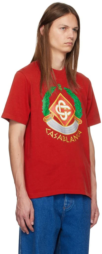 Casablanca Red Casa Crest T-Shirt 2