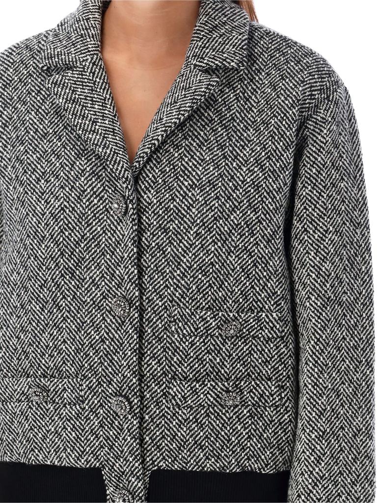 Self Portrait Bomber Herringbone - Jackets - BeyondStyle