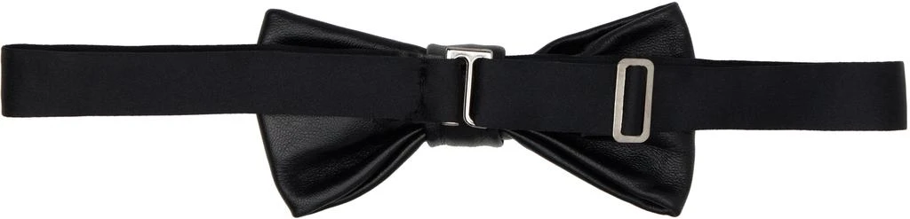 Ernest W. Baker Black Leather Bow Tie 2