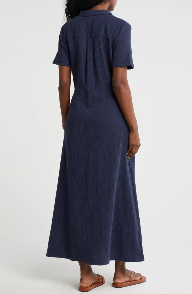 Caslon Vacation Tie Front Gauze Shirtdress 2