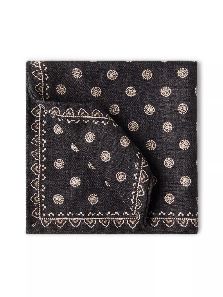 Brunello Cucinelli Silk Pocket Square with Pattern