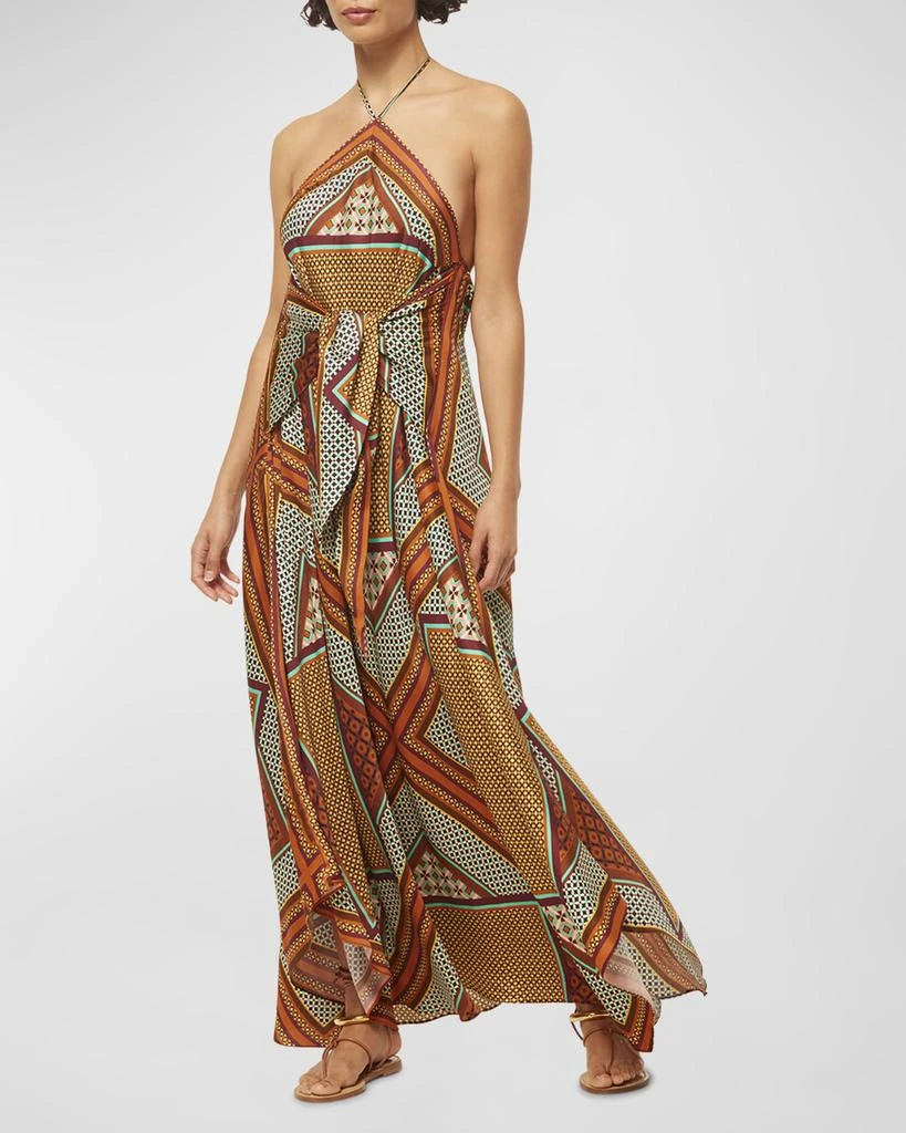 silk halter dress long Beverie Pearl Halter Maxi Dress | Black | Womens main image 1