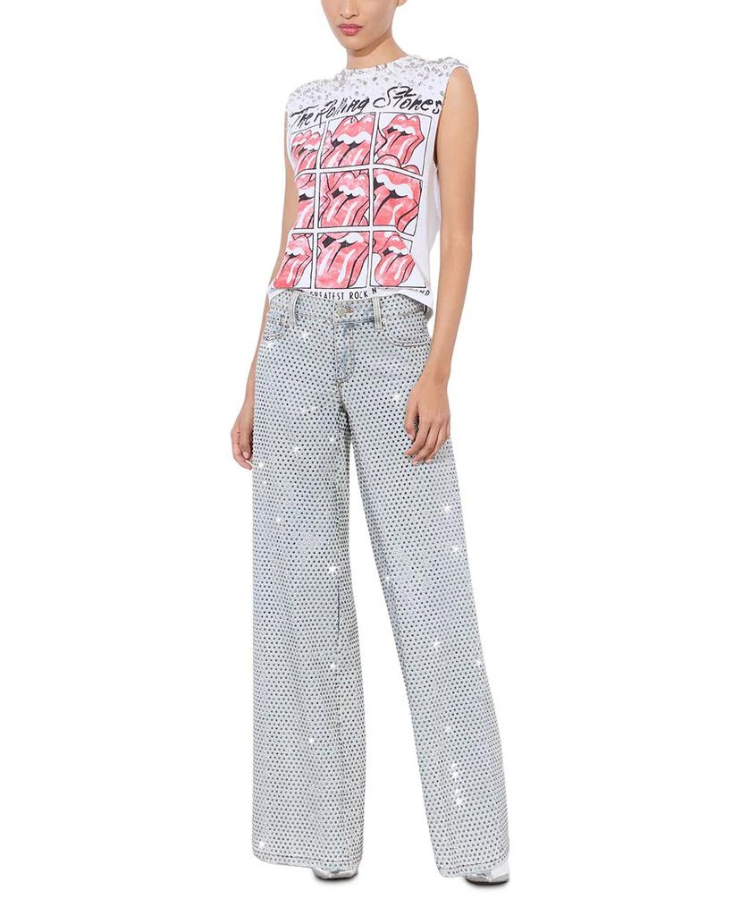 Alice + Olivia Trish Embellished Jeans in Sierra Lig 5