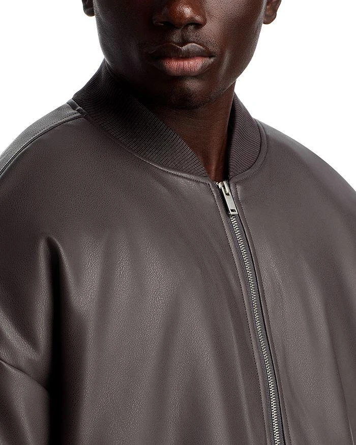 Stampd Faux Leather Oversized Cropped Bomber Jacket 6