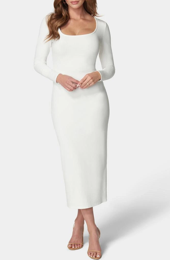 Bebe Ribbed Long Sleeve Sweater Dress 1