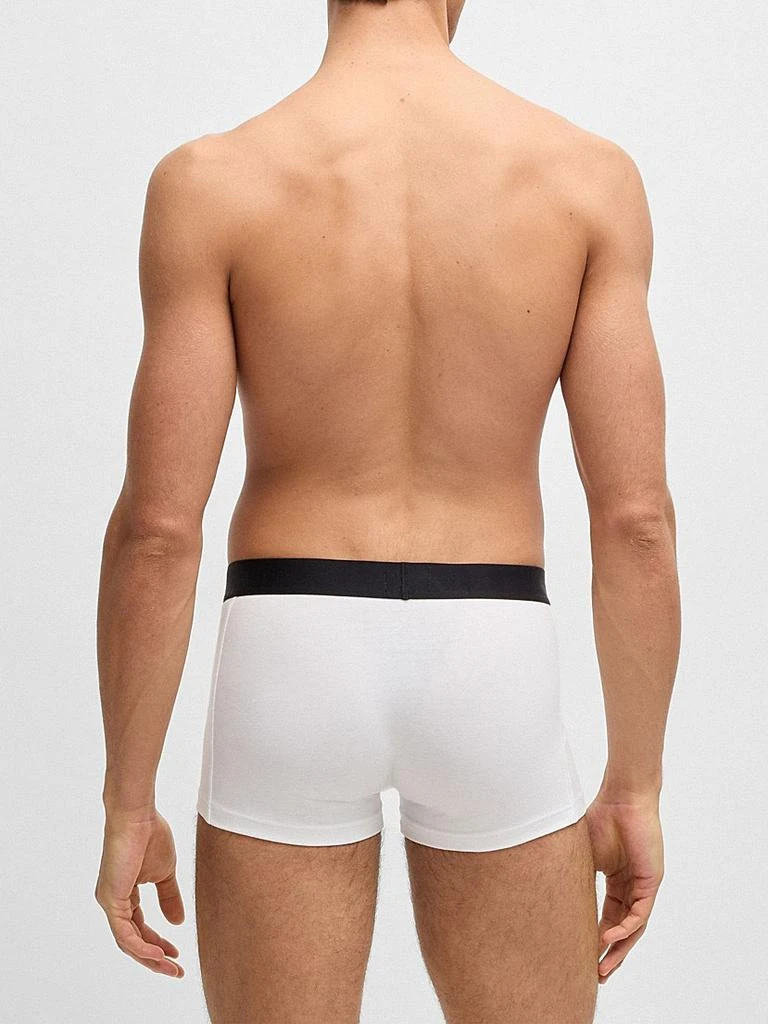 Hugo Boss Three-Pack of Stretch-Cotton Trunks with Logo Waistbands 3