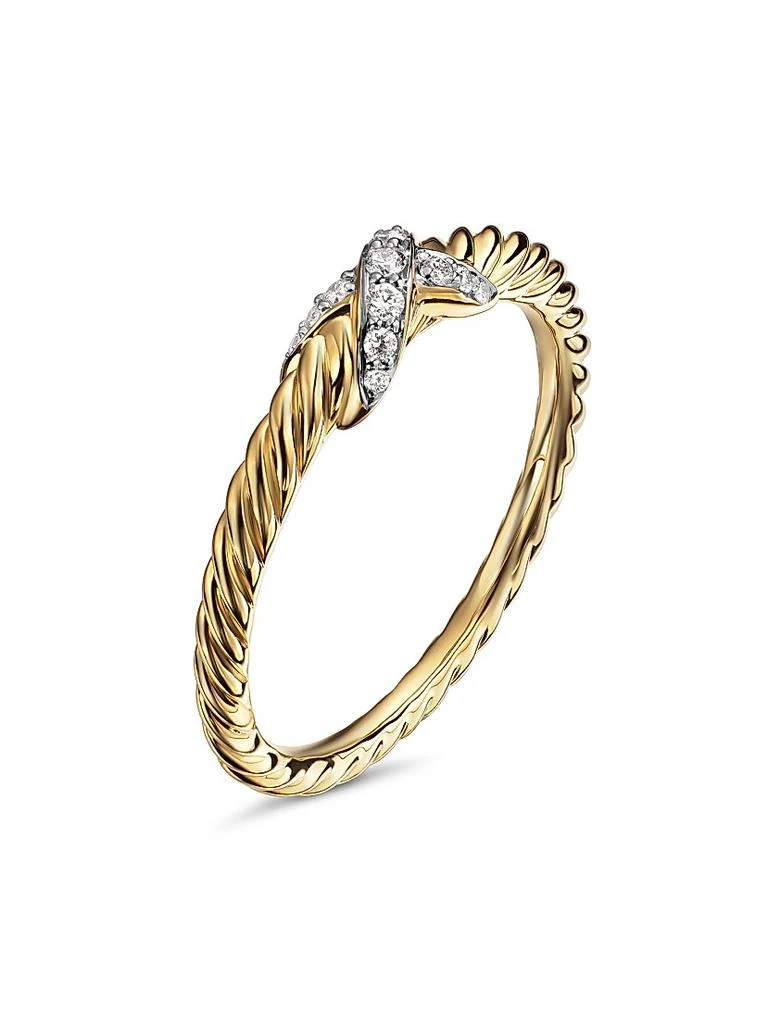 David Yurman Petite X Ring in 18K Yellow Gold 3