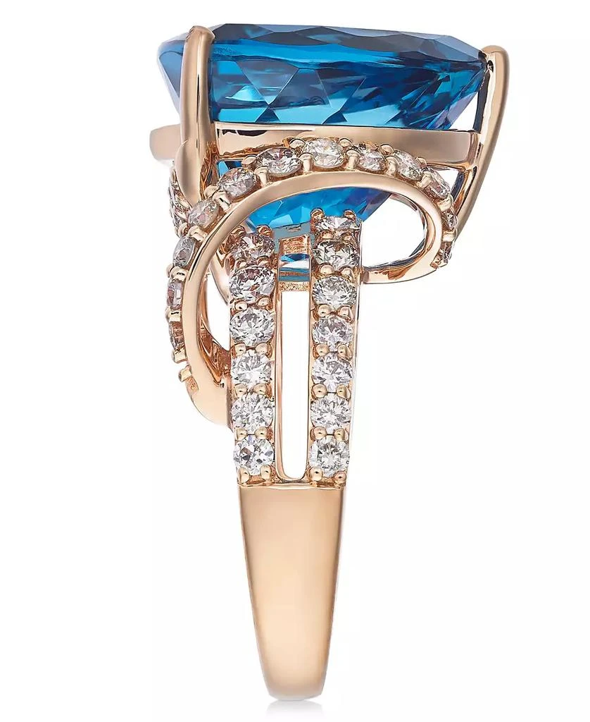 Le Vian Deep Sea Blue Topaz (9 ct. t.w.) 
Nude Diamonds (1-3/4 ct. t.w.) Ring in 14k Rose Gold 8