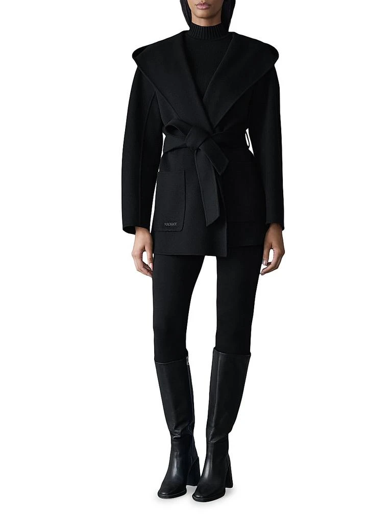 Mackage Paya Double-Face Wool Bathrobe Wrap Coat 2