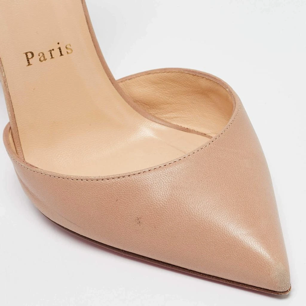 Christian Louboutin Christian Louboutin Beige Leather Uptown Ankle Strap Pumps Size 38 9
