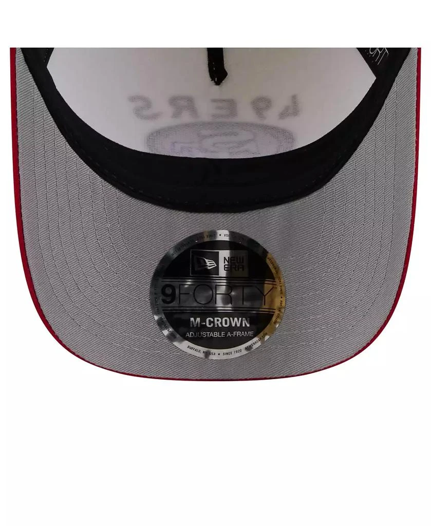 New Era Men's Cream/Scarlet San Francisco 49ers 2025 NFL Draft 9FORTY A-Frame M-Crown Adjustable Hat 5