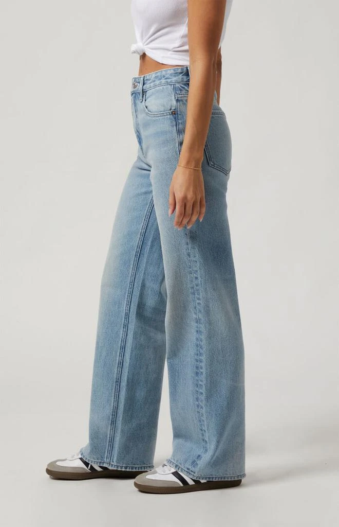 PacSun Madison High Waisted Girlfriend Jeans Light Indigo 3