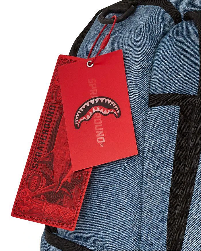 SprayGround Shark Smash Denim DLXS Embossed Backpack 10