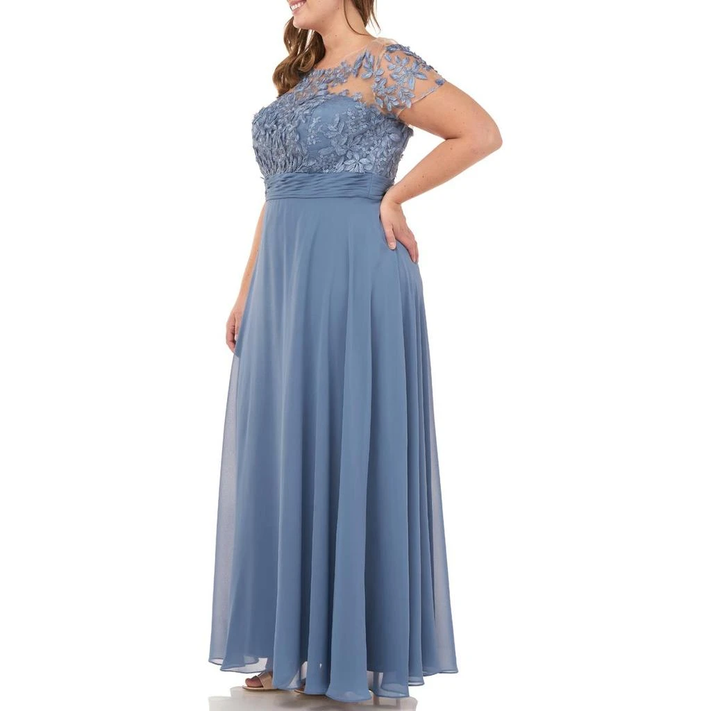 JS Collections Plus Womens Chiffon Floral Evening Dress 2