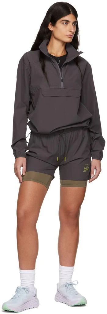 PRAISE ENDURANCE Grey Diablo Runner Sports Shorts 4