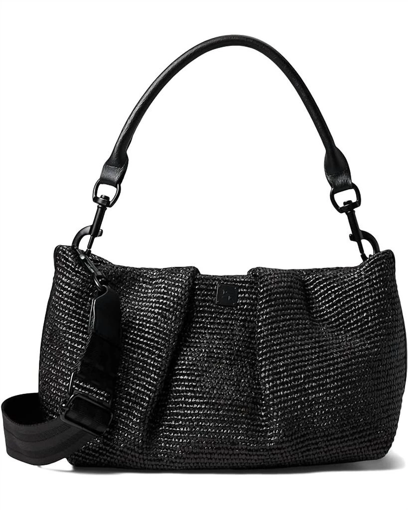 THINK ROYLN Savannah Woven Raffia Crossbody Bag In Black Raffia 1