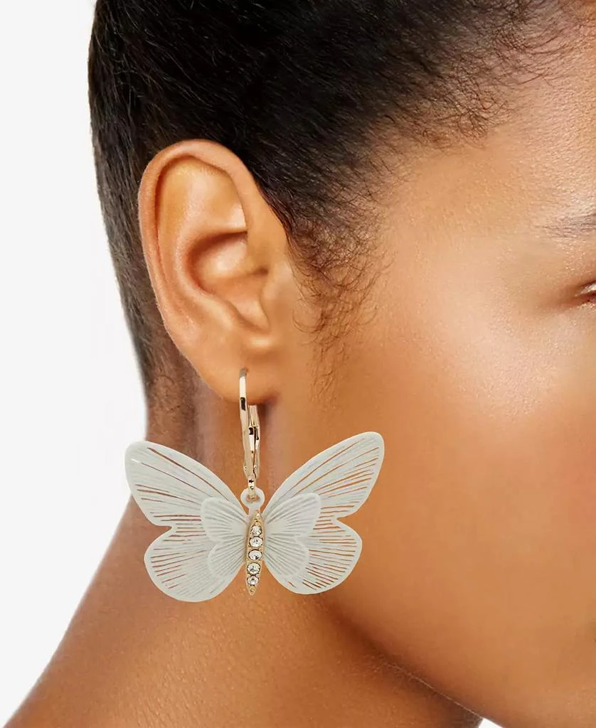 Lonna & Lilly Gold-Tone Pavé Butterfly Drop Earrings 2