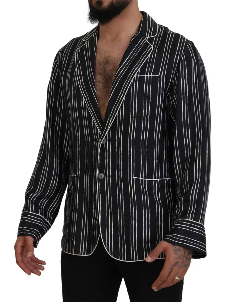 Dolce 
Gabbana Striped Silk Pajama Shirt Men
s Jacket 2