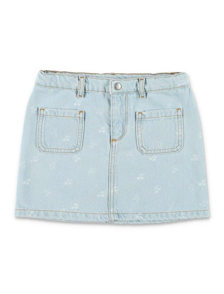 Bonpoint Bonpoint Tison Cherry Jacquard Denim Skirt