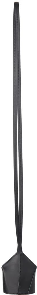 MM6 Black Leather Key Ring Keychain