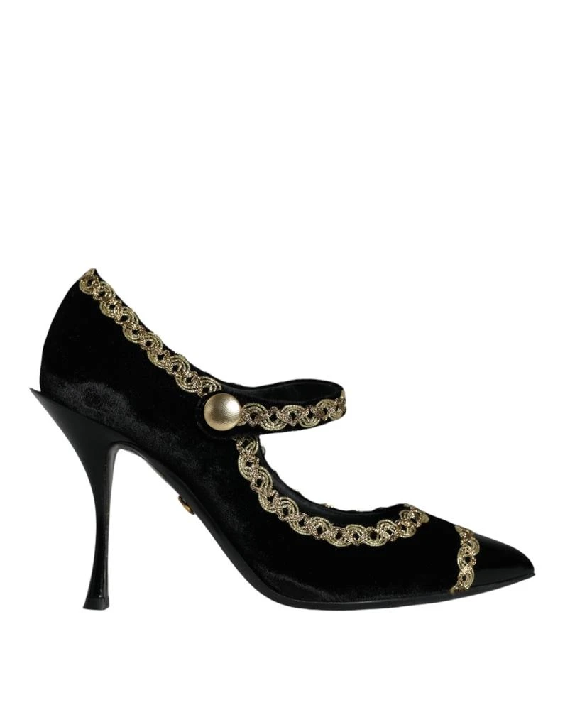 Dolce & Gabbana Dolce & Gabbana  Mary Janes Velvet  Pumps Women's Shoes 1