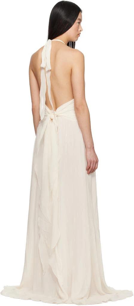 BLUMARINE Off-White Georgette Maxi Dress 3