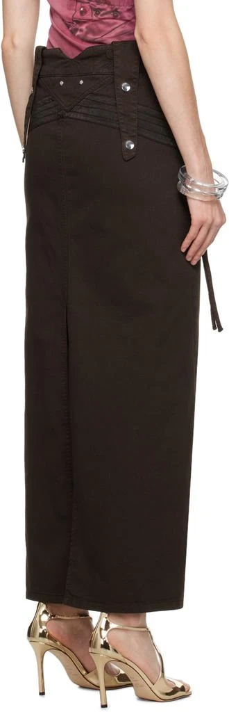 BLUMARINE Brown Pockets Maxi Skirt 3