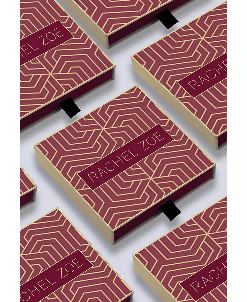 Rachel Zoe Sterling Silver Tri-Turquoise Ribbed Hoop Earrings 4