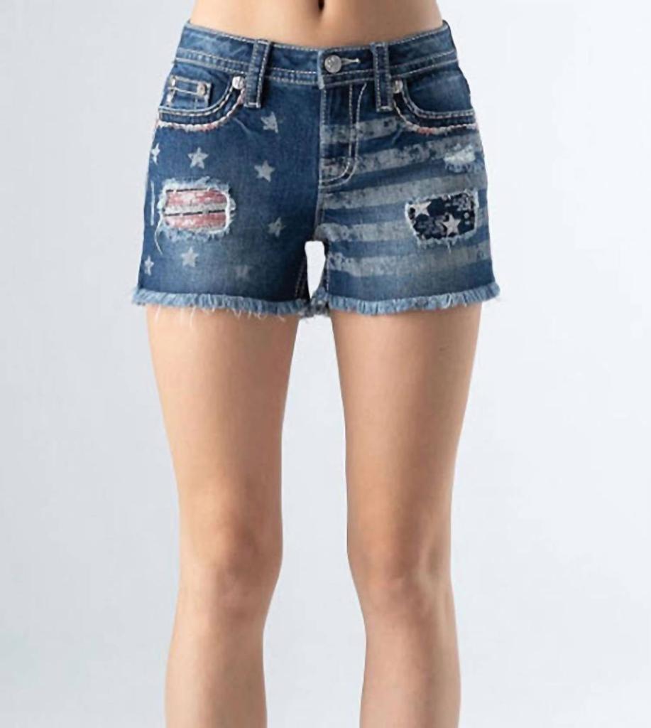 Miss Me Miss Me - Mid-rise Destruct Short