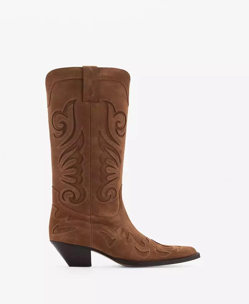Mango Women's Cowboy Leather Boots 6