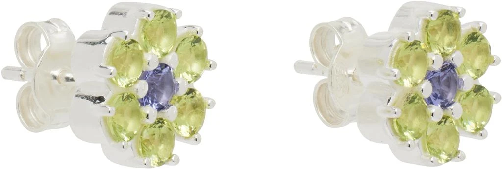 Hatton Labs Silver 
Multicolor Daisy Earrings 2