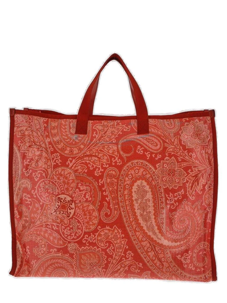 ETRO Etro Paisley Printed Logo Patch Tote Bag 2