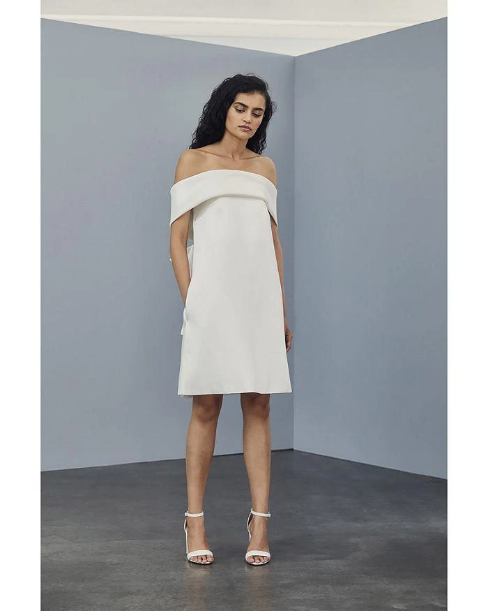 Amsale Off The Shoulder Shift Dress 6