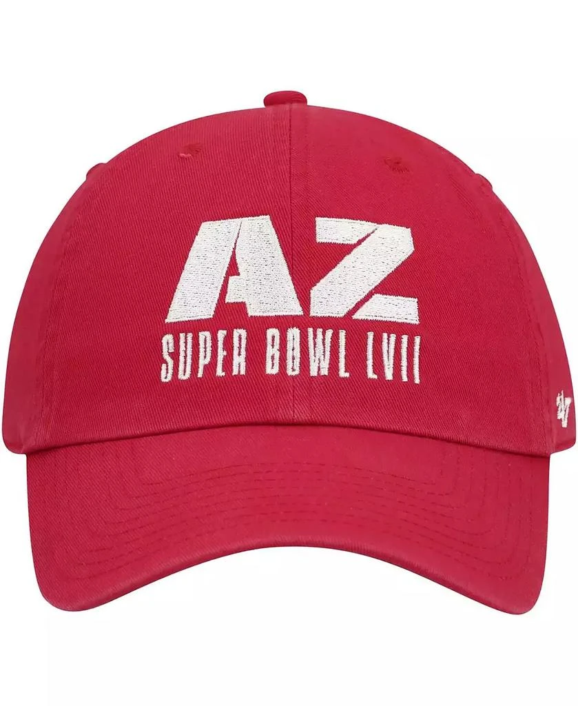 47 Brand Men's Red Super Bowl LVII Script Clean Up Adjustable Hat 4