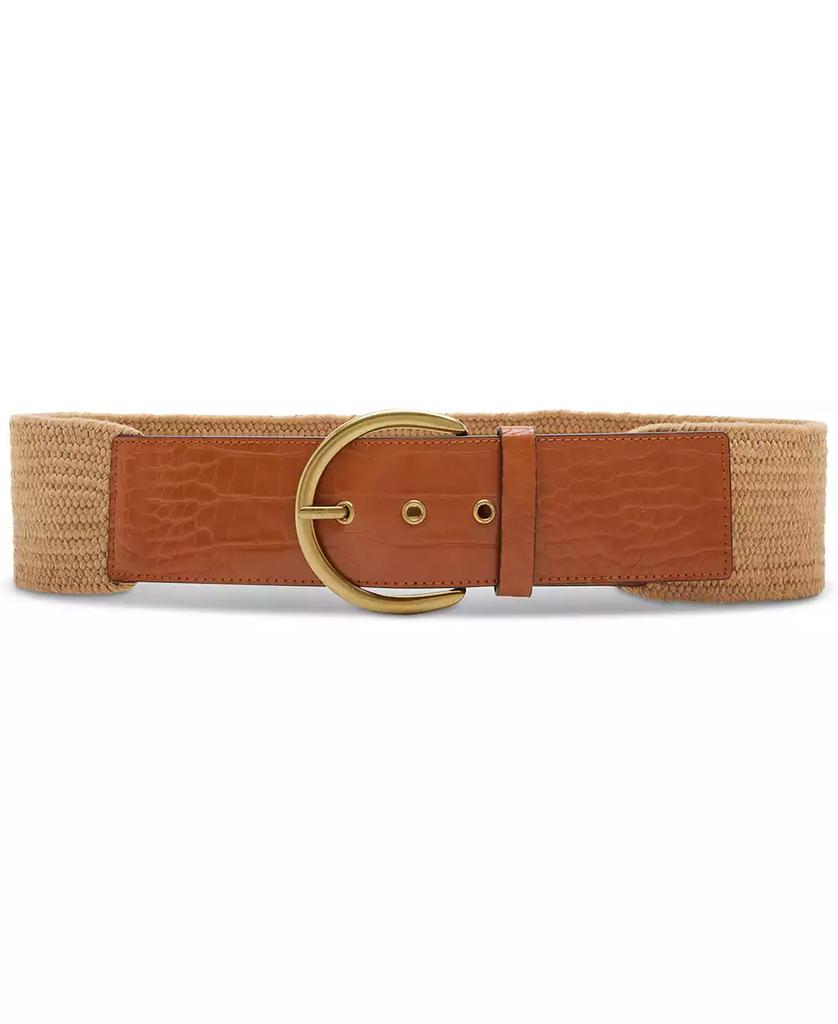 Steve Madden Women's Croc-Embossed Stretch Belt